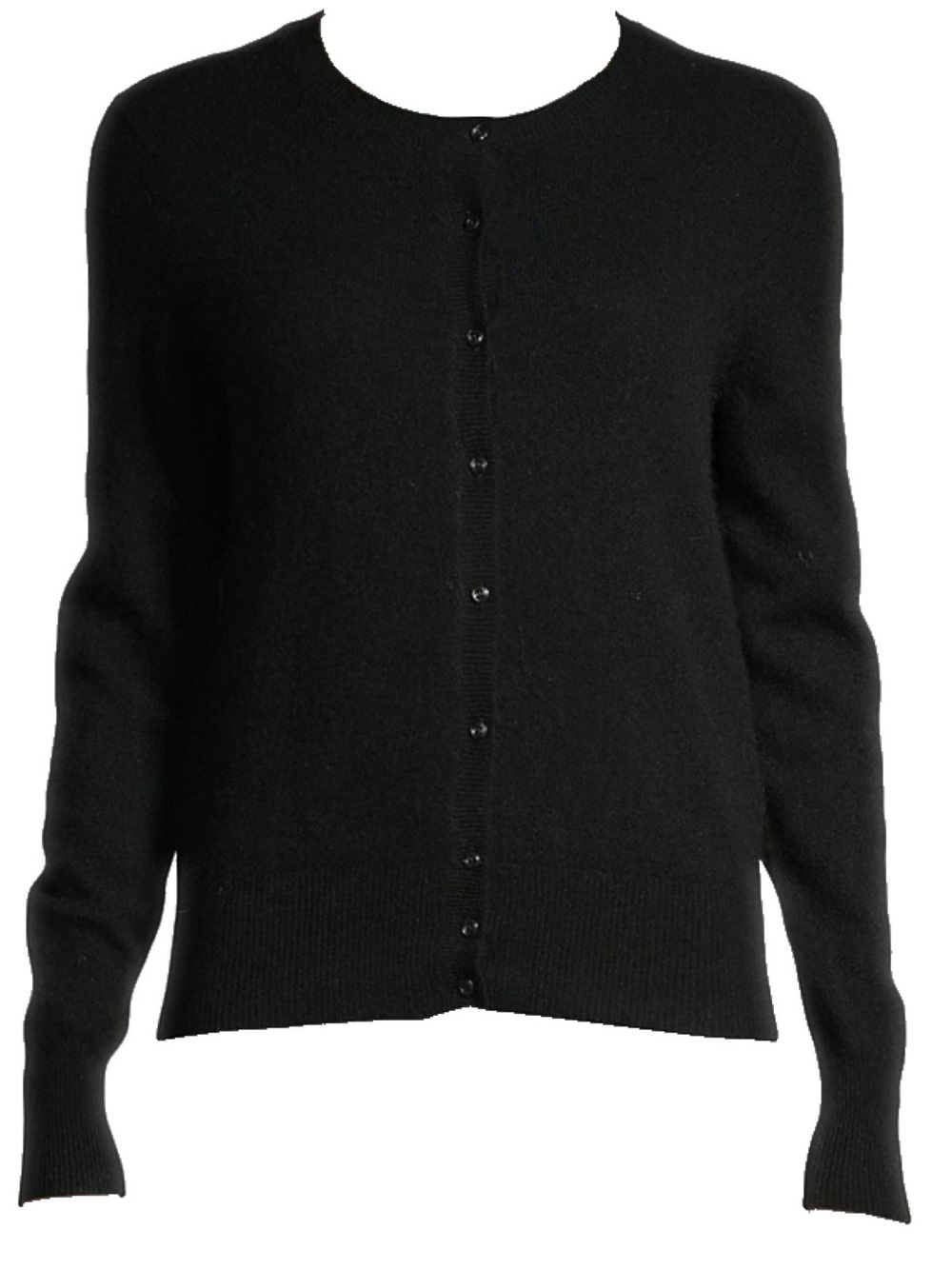 Lord & Taylor Black Button-Front Cardigan - S